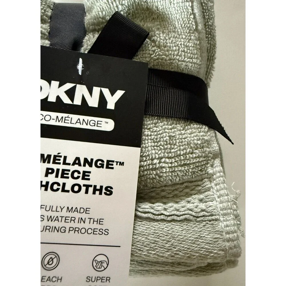 DKNY Facecloths Washcloths Pale Green 13x13
